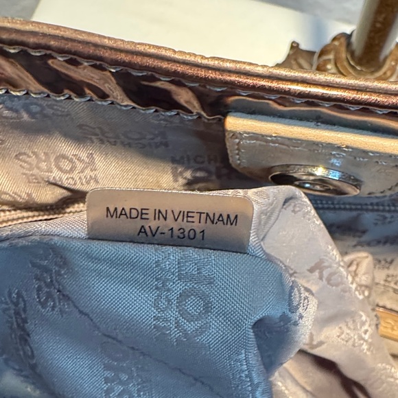 Michael Kors Shiny Black and Tan Tote - Picture 7 of 12